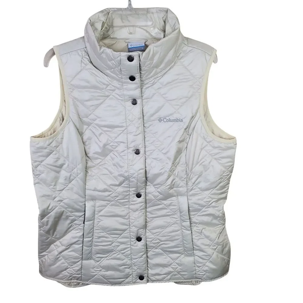 COLUMBIA | Hidden Mesa Lightly Insulated | Cream | Women’s Puffer Vest | XL